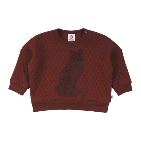 Bluză Quilt cu imprimeu vulpe cu capse pe umăr