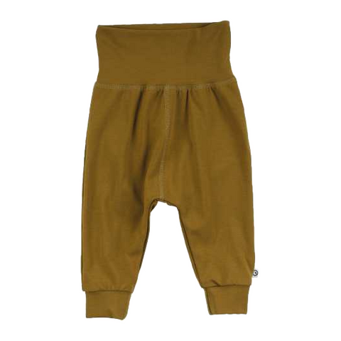 Pantaloni Cozy Me verzi (pesto) din bumbac organic