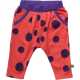 Pantaloni corai cu buline mov