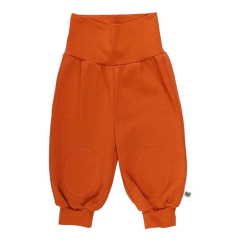 Pantaloni din bumbac cu aspect denim și genunchi întăriți