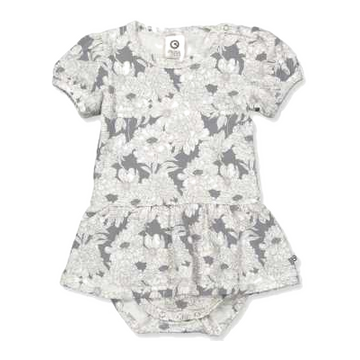 Body alb cu imprimeu floral și fustiță