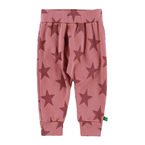 Pantaloni roz cu imprimeu steluțe