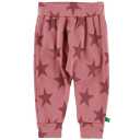 Pantaloni roz cu imprimeu steluțe