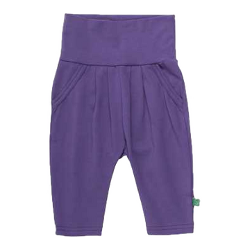 Pantaloni Alfa mov cu pliuri și buzunare