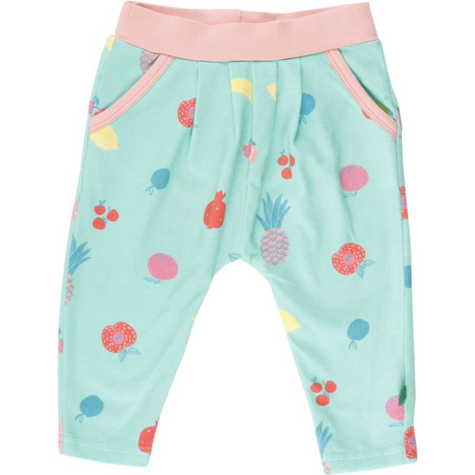 Pantaloni pentru fete cu imprimeu cu fructe și buzunare