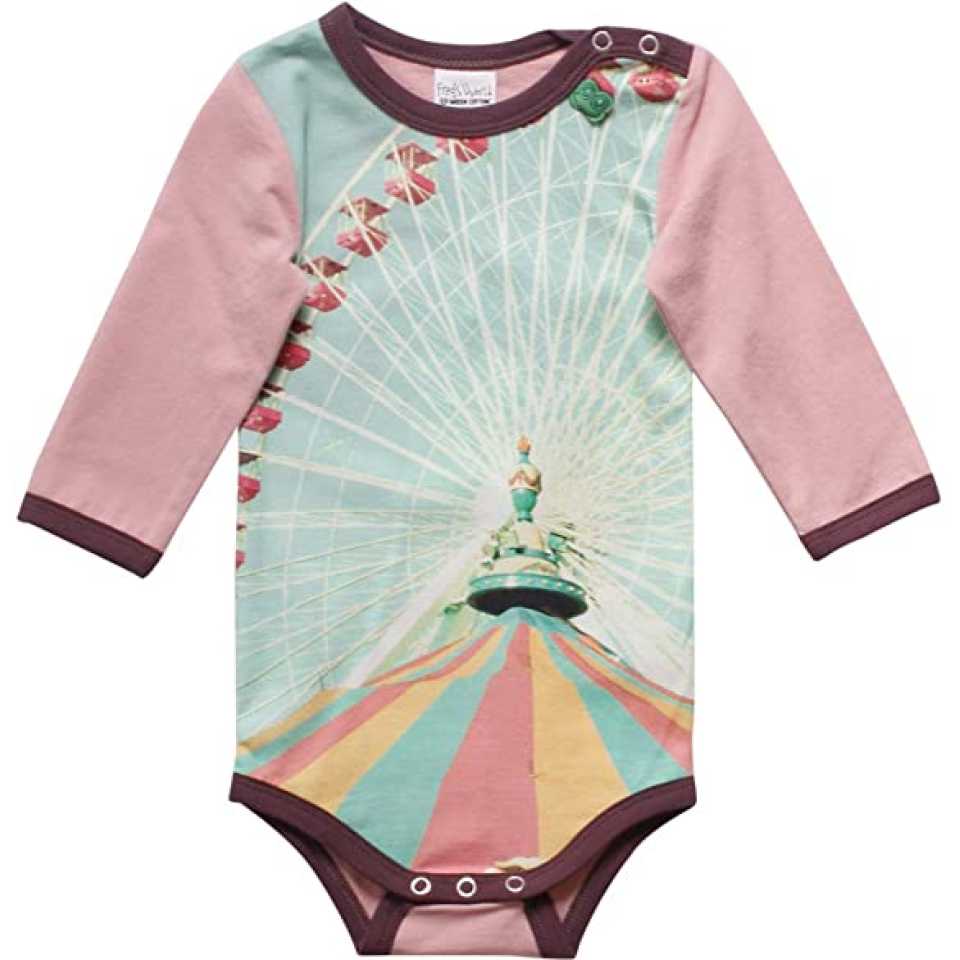 Body roz lila cu imprimeu circ