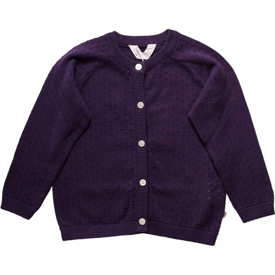 Cardigan mov tricotat