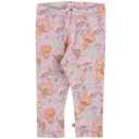 Colanți lila cu imprimeu cu flori roz