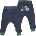 Pantaloni din bumbac gros cu imprimeu cusut la spate