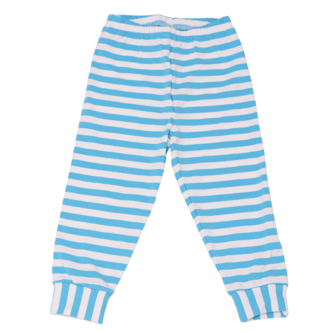 Pantaloni de pijama în dungi alb bleu