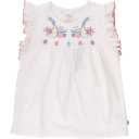 Tricou cu volane la mâneci și imprimeu cusut floral