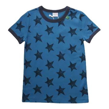 Tricou albastru cu imprimeu steluțe