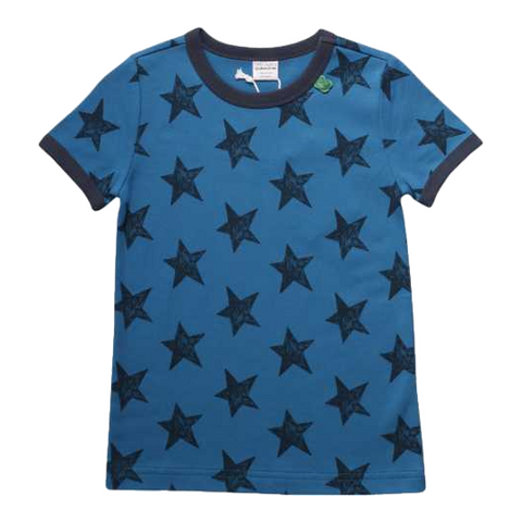 Tricou albastru cu imprimeu steluțe