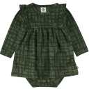 Body verde cu mânecă lungă și fustiță