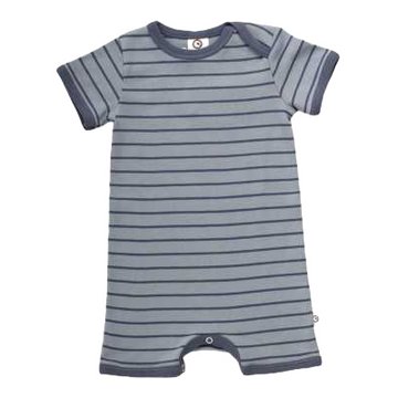 Body scurt cu dungi din bumbac organic
