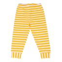 Pantaloni pijama în dungi alb galben