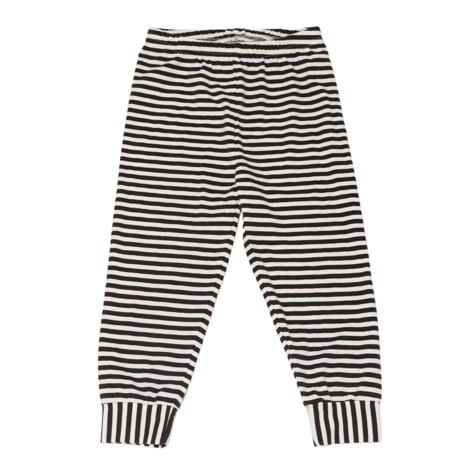 Pantaloni pijama în dungi alb negru