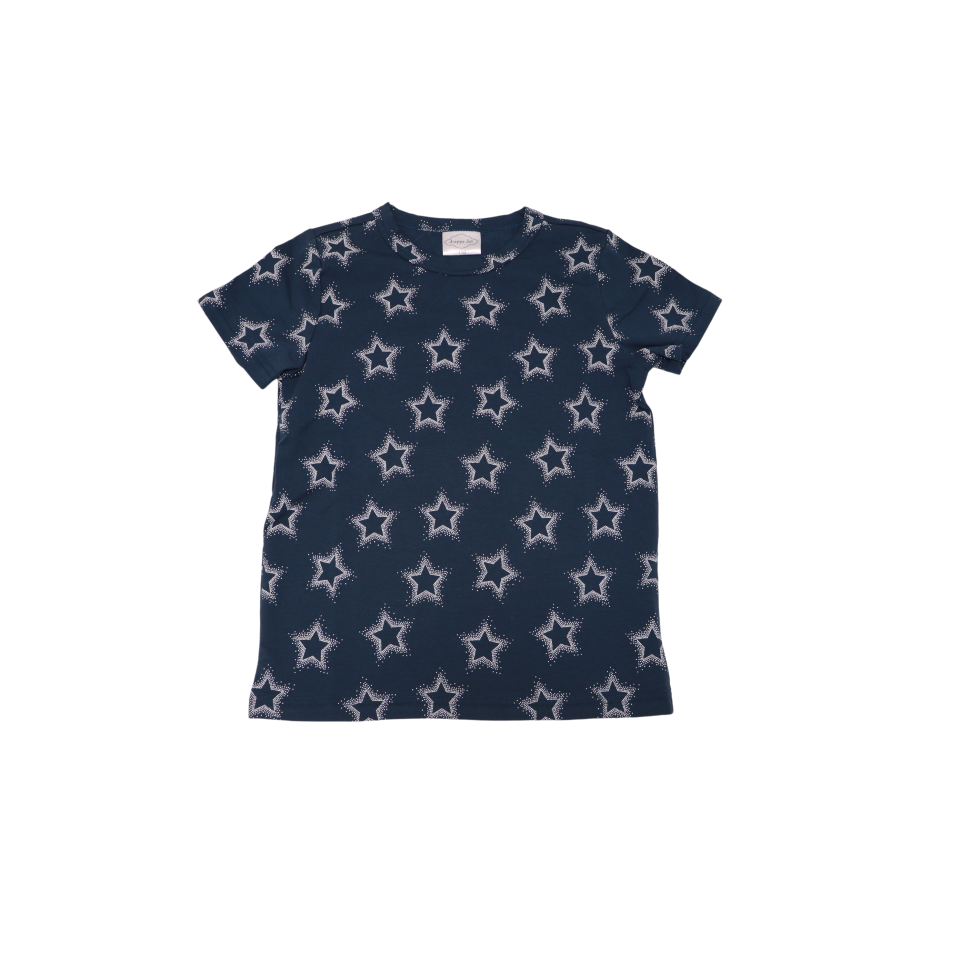 Tricou bleumarin cu imprimeu stele
