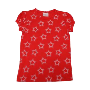 Tricou roșu cu imprimeu steluțe