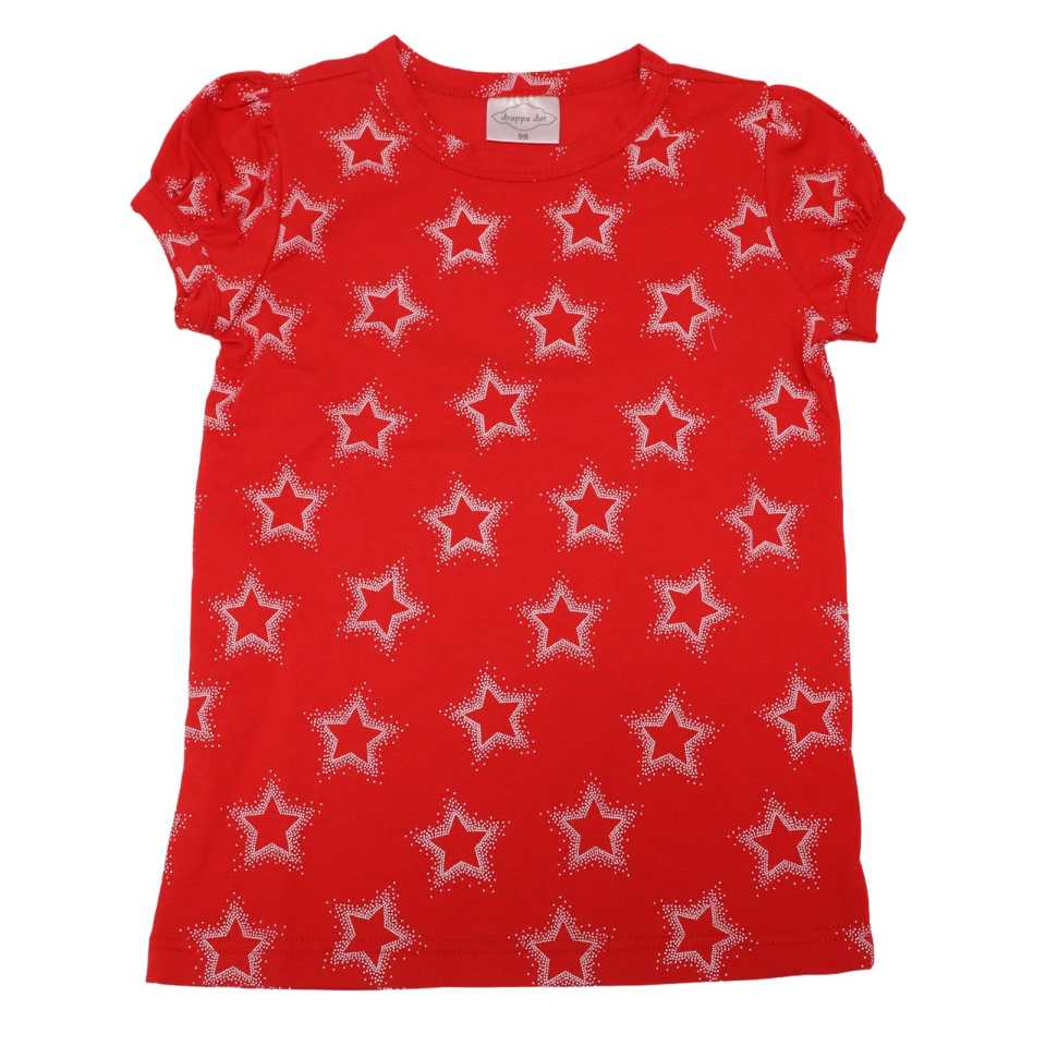 Tricou roșu cu imprimeu steluțe