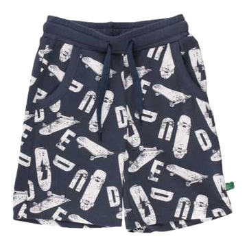 Pantaloni scurți gri cu imprimeu skateboard