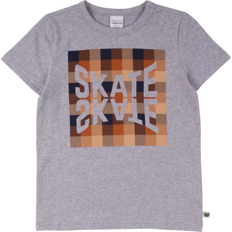 Tricou gri cu imprimeu Skate
