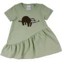 Rochie kaki cu imprimeu cusut