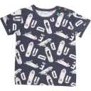 Tricou bleumarin cu decolteu rotund