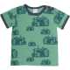 Tricou verde pentru băieți cu capse și imprimeu