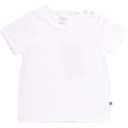 Tricou alb uni cu mânecă scurtă