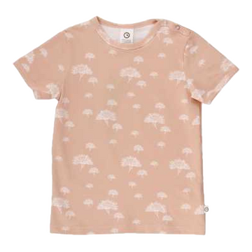 Tricou roz pastel cu capse și imprimeu floral