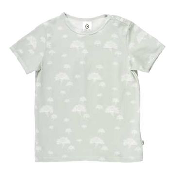 Tricou verde mentă cu imprimeu păpădii