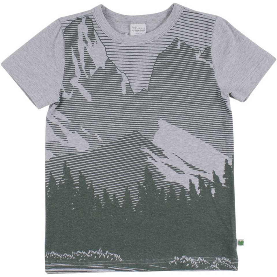 Tricou gri cu imprimeu grafic pentru băieți