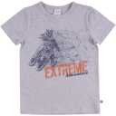 Tricou gri cu mânecă scurtă și imprimeu text pentru băieți