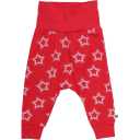 Pantaloni roșii cu imprimeu steluțe
