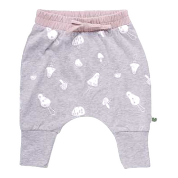 Pantaloni gri cu imprimeu ciupercuțe