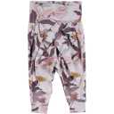 Pantaloni cu pliuri și imprimeu vegetal