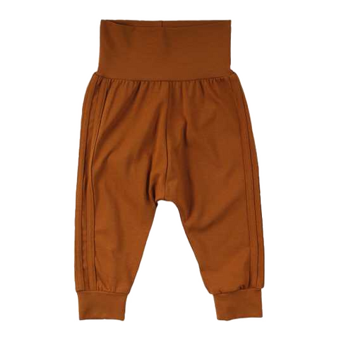 Pantaloni Alfa maro cu dungi cusute lateral