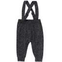 Pantaloni cu bretele gri antracit