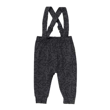 Pantaloni cu bretele gri antracit