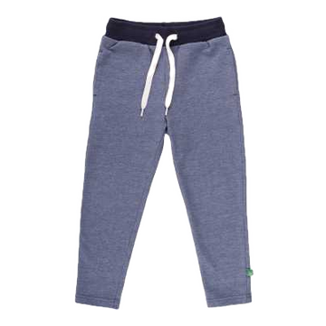 Pantaloni cu aspect denim și șnur în talie