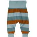 Pantaloni bleu prăfuit cu dungi maro