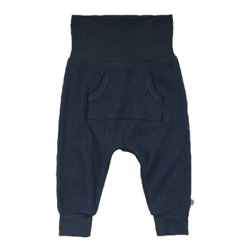 Pantaloni albastru închis cu buzunar central