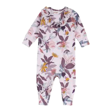 Salopetă cu mânecă lungă și imprimeu floral