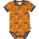 Body caramel cu mânecă scurtă și imprimeu cu mașinuțe