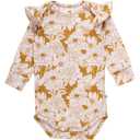 Body cu imprimeu floral cu mânecă lungă