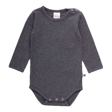 Body Alfa gri din bumbac organic
