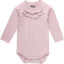 Body Bekids cu mânecă lungă și volănașe la baza gâtului