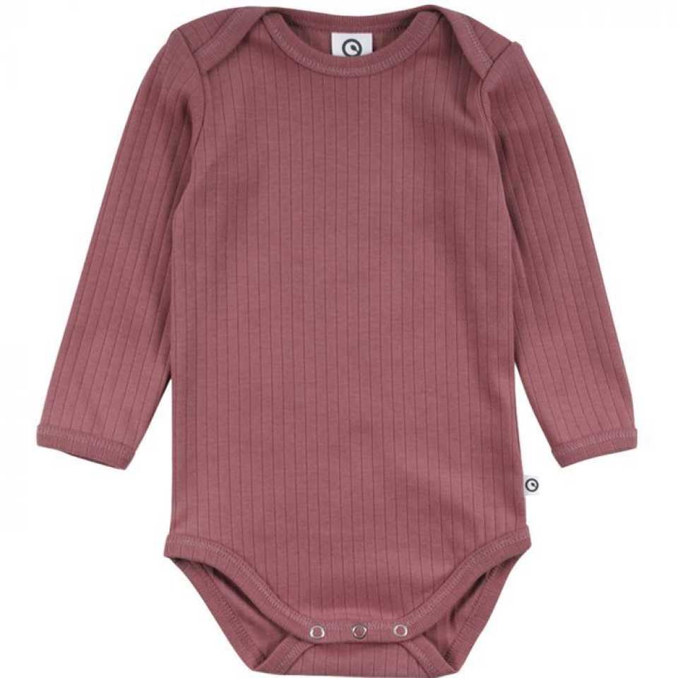 Body mov prună cu mânecă lungă și capse