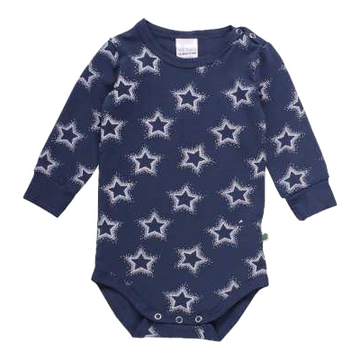 Body bleumarin cu mânecă lungă și steluțe